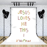 Aperturee - Aperturee Jesus Loves Me This I Konw Positive Slogan Backdrop